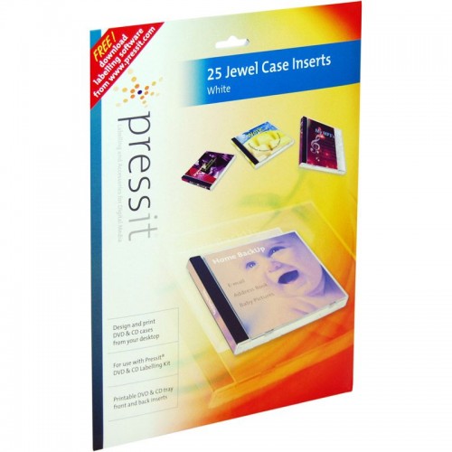 A4 Pressit Compatible White Jewel Case Inserts