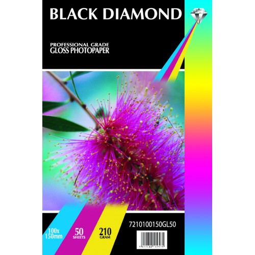 Black Diamond 6x4r (100mm x 150mm) 210gsm Gloss Paper
