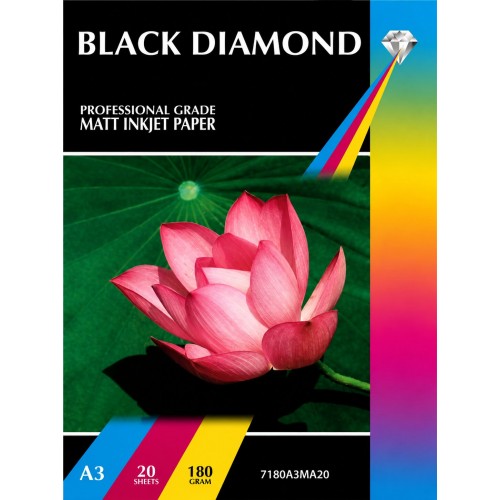 Black Diamond A3 180gsm Matte (Matt) Inkjet Paper