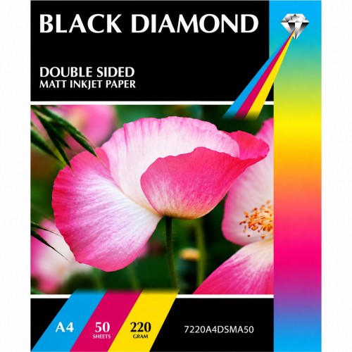 Black Diamond A4 220gsm Double Sided Matt / Matte Photo Paper
