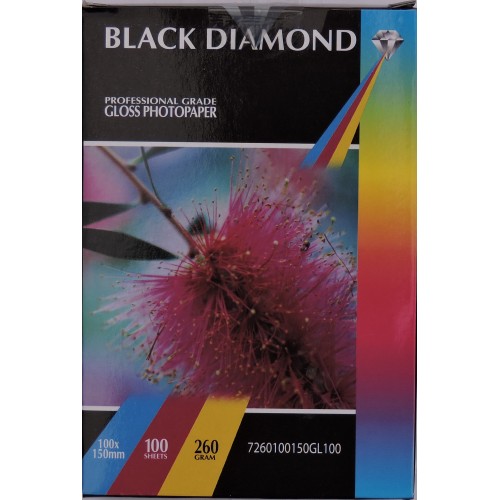 Black Diamond 6x4r (100mm x 150mm) 260gsm Gloss Photo Paper