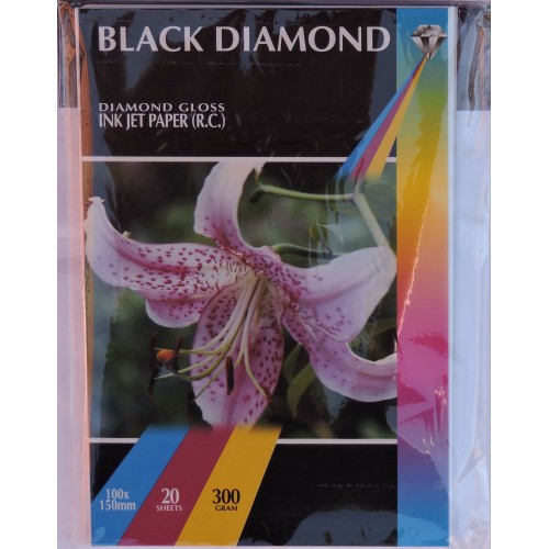 Black Diamond 6x4r (100mm x 150mm) 300gsm R C Gloss Paper