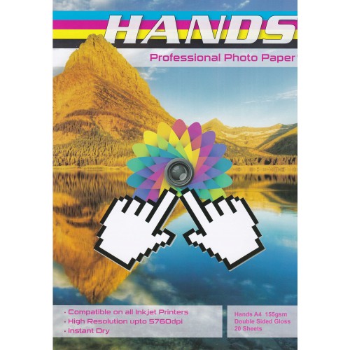 Hands Professional A4 155gsm Double Sided Gloss Photo Paper