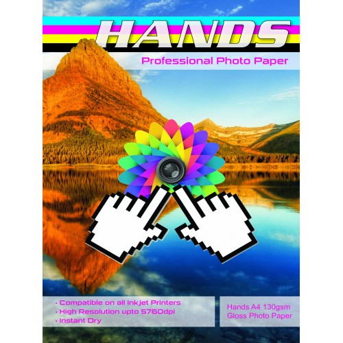 Hands Professional A4 130gsm Gloss Photo Paper