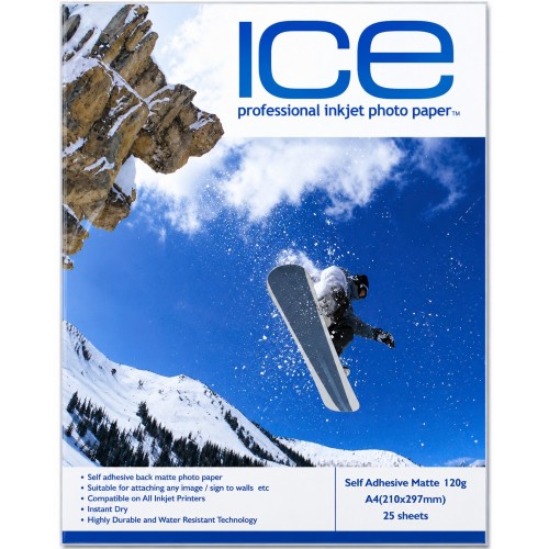 ICE A4 120gsm Self Adhesive Matte (Matt) Photo Paper