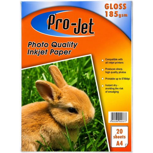A4 Projet 185gsm Glossy Photo Paper 