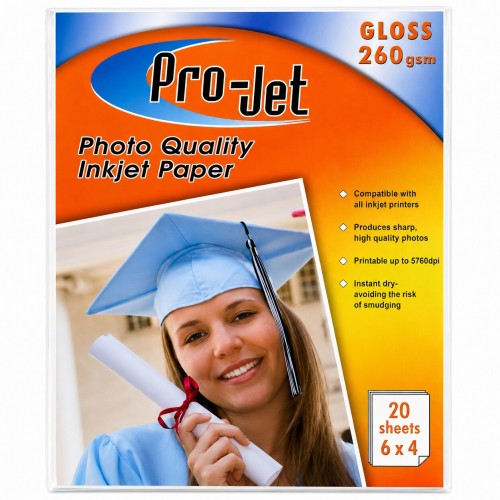 6x4 Projet 260gsm Glossy Photo Paper