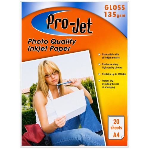 A4 Projet 135gsm Glossy Photo Paper 