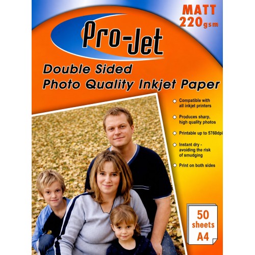 Projet A4 220gsm Double Sided Matt / Matte