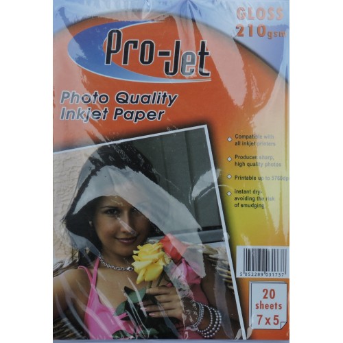7x5 Projet 210gsm Glossy Photo Paper
