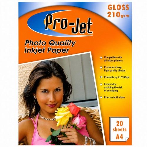 A4 Projet 210gsm Glossy Photo Paper 