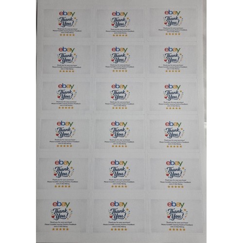 Ebay Thank you Labels (18 per Sheet)