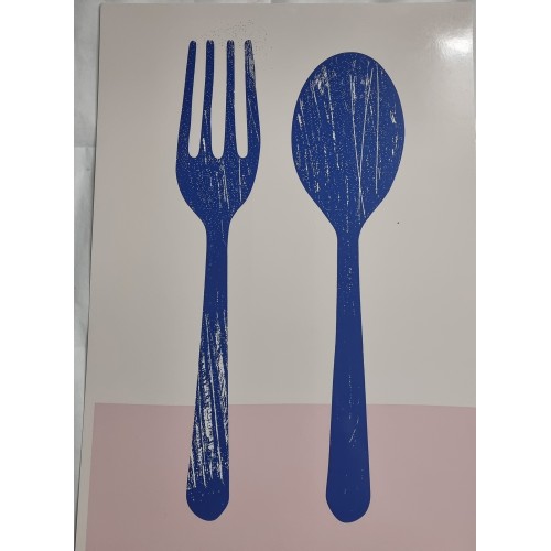 A4 Print Fork and Spoon (kitchen5636)