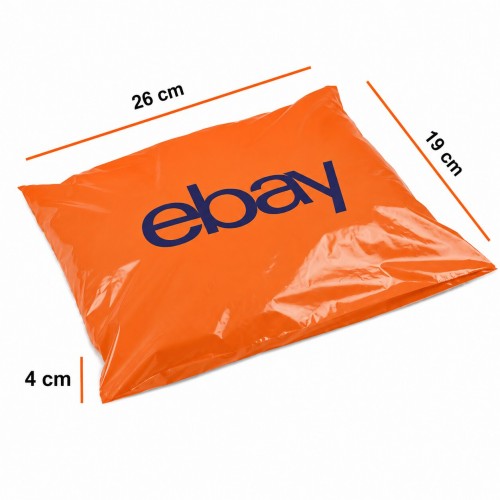 eBay Self Seal Plastic Mailer Postage Bags 19cm x 26cm 4cm Lip Orange/Purple