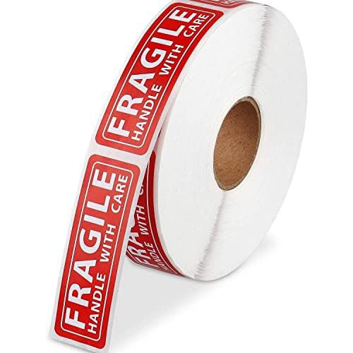 1000 Fragile Handle with Care Labels on a Roll