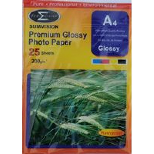 Sumvision A4 200gsm Premium Gloss Photo Paper 