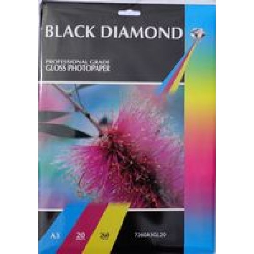 A3 260gsm Black Diamond Gloss Photo Paper