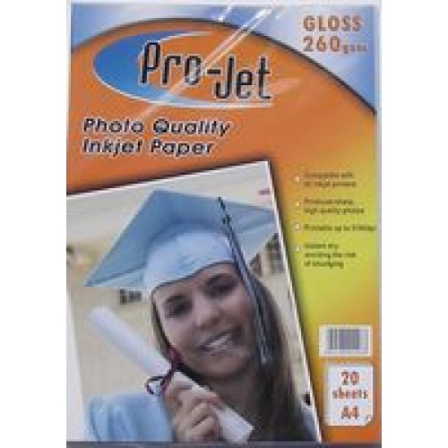 A4 Projet 260gsm Glossy Photo Paper