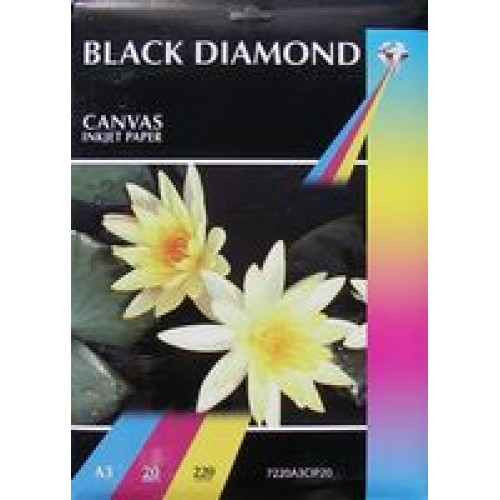 Black Diamond A3 220gsm Canvas Inkjet Paper - 20 Sheet Packs