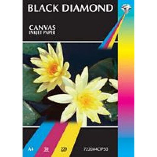 Black Diamond A4 220gsm Canvas Inkjet Paper - 20 Sheet Packs