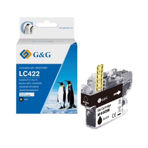 Comp Brother LC422BK Black Ink Cartridge 16.0ml