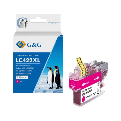 Comp Brother LC422XLM High Capacity Magenta Ink Cartridge 19ml