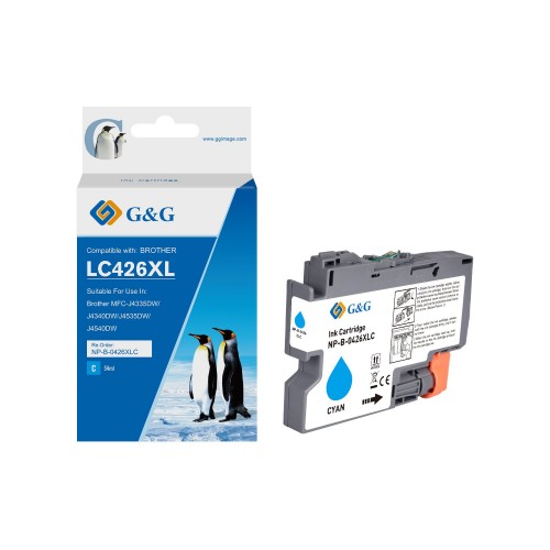 Comp Brother LC426XLC High Capacity Cyan Ink Cartridge 54ml