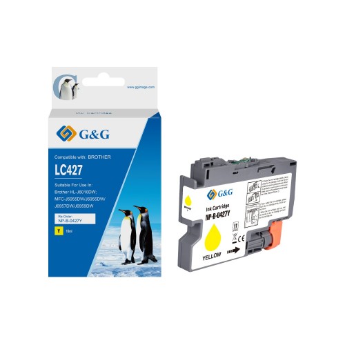 Comp Brother LC427Y Yellow Ink Cartridge 16ml