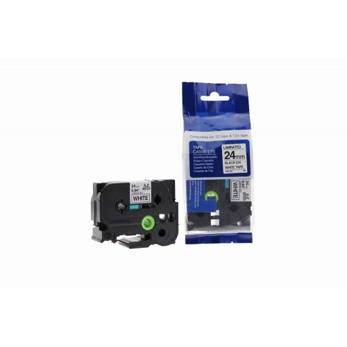 Comp Brother P Touch TZe-251 (YT-251) Labelling Tape Cassette Black on White also for TZ-251