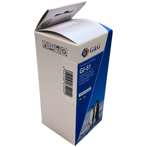 Comp Canon G+G GI-51PGBK Black Ink Bottle 4529C001 140ml Ink 6000 Pages