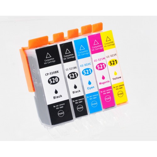 Comp Canon IP3600  PGI520/CLI521 Multipack 5 Ink Ctgs  [PGI520BK/CLI521BK/C/M/Y]