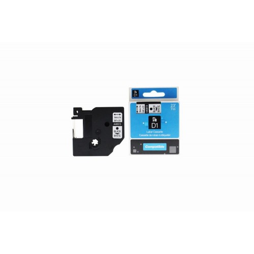 Comp Dymo LM100 Labelling Tape Cassette 40913 S0720680 Black on White