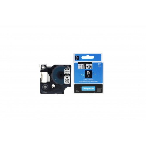 Comp Dymo 45803 S0720830 Labelling Tape Cassette Black on White
