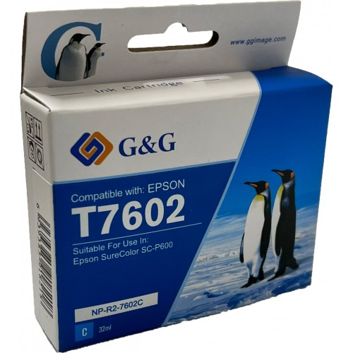Comp Epson G+G T7602 Cyan Wide Format Ink Ctg C13T760240