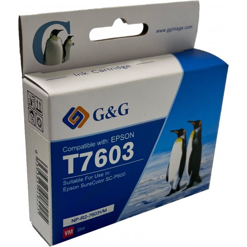 Comp Epson G+G T7603 Vivid Magenta Wide Format Ink Ctg C13T760340