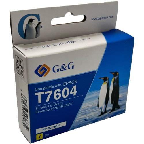 Comp Epson G+G T7604 Yellow Wide Format Ink Ctg C13T760440