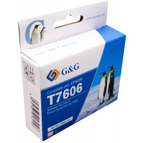 Comp Epson G+G T7606 Vivid light Magenta Wide Format Ink Ctg C13T760640