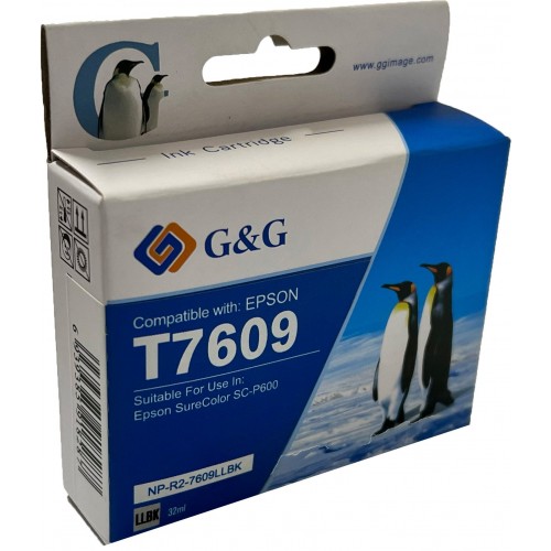 Comp Epson G+G T7609 Light Light Black Wide Format Ink Ctg C13T760940