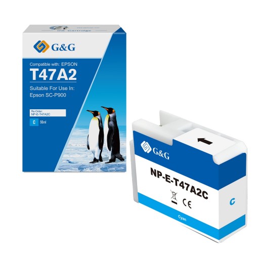 Comp Epson G+G T47A2 Cyan Ink Cartridge C13T47A200