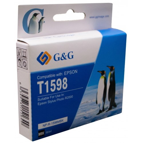 Comp Epson G+G T1598 Matte Black Ink Ctg C13T159840