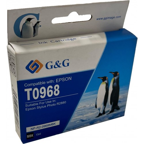 Comp Epson G+G T0968 Matt Black Ink Ctg C13T09684010