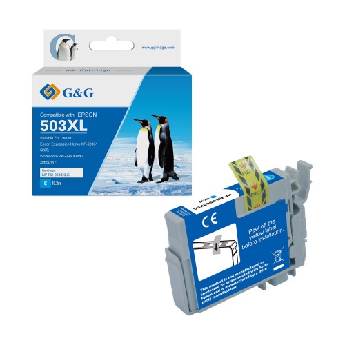 Comp Epson G+G 503XL Hi Cap Cyan Ink Ctg C13T09R24010 10.2ml 470 Pages