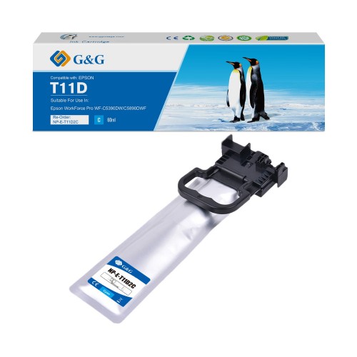 Comp Epson G+G T11D C13T11D240 Cyan High Capacity Ink Ctg 60ml Ink 5000 Pages