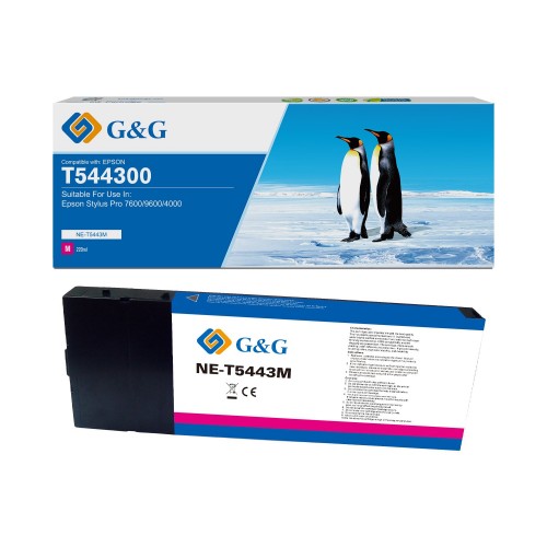 Comp Epson Stylus Pro 9600 Magenta Ink T544300 220ml Dye Ink