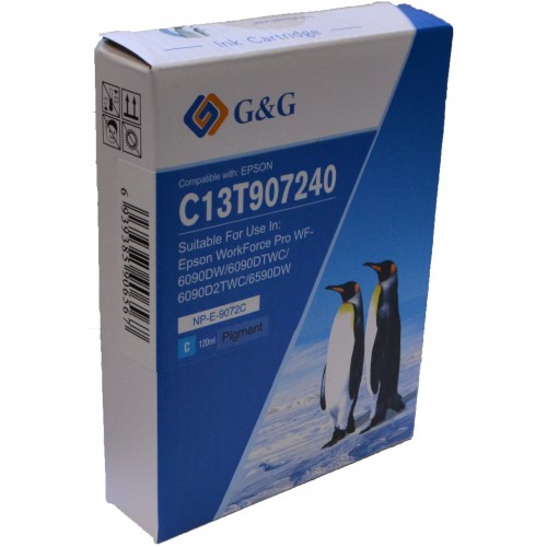 Comp Epson G+G T9072 Extra High Capacity Cyan Ink Ctg C13T907240