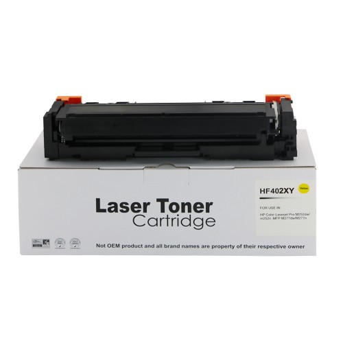 Compatible HP CF402X Yellow Hi Yld Toner also for HP 201X