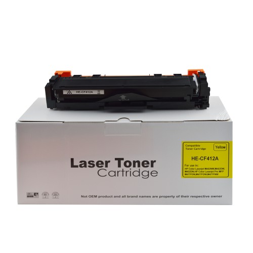 Compatible HP CF412A Yellow Std Yld Toner also for HP 412A