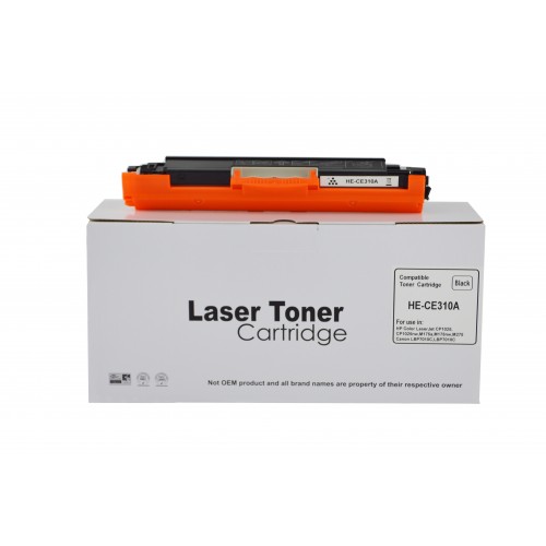 Comp HP CE310A Black Toner Ctg also for 126A Canon 729 4370B002AA