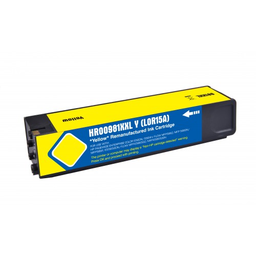 Reman HP G+G 981Y Extra Hi Cap Yellow Ink Ctg L0R15A HP 981Y