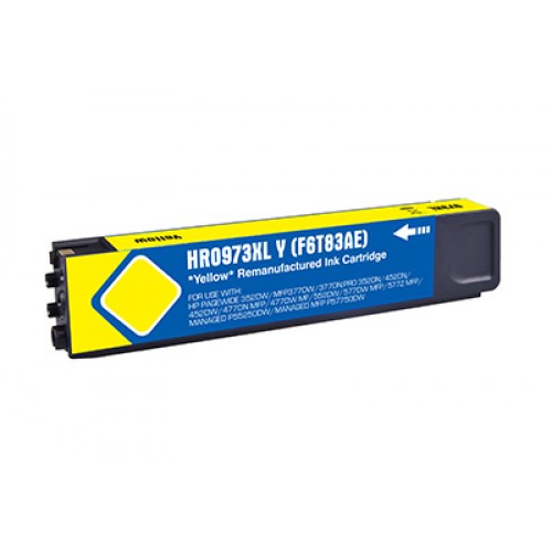 Reman HP G+G PageWide Pro 452 Hi Cap Yellow Ink Ctg F6T83AE HP 973X 7000 Pages
